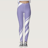 Leggings Pastel Pale Lavender Purple Art Abstrait (Devant)