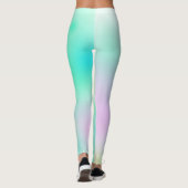 Leggings Pastel Pale Turquoise Rose Art Abstrait (Dos)