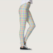 Leggings Pastel Plaid jaune bleu rose vert pourpre (Droite)