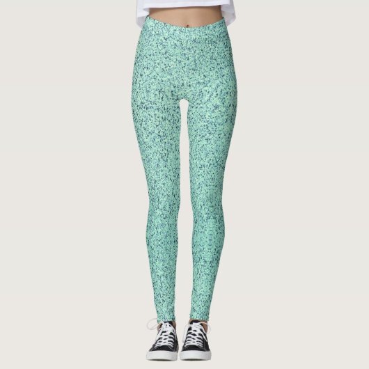 Leggings Pastel Printemps Vert béton texture (Devant)