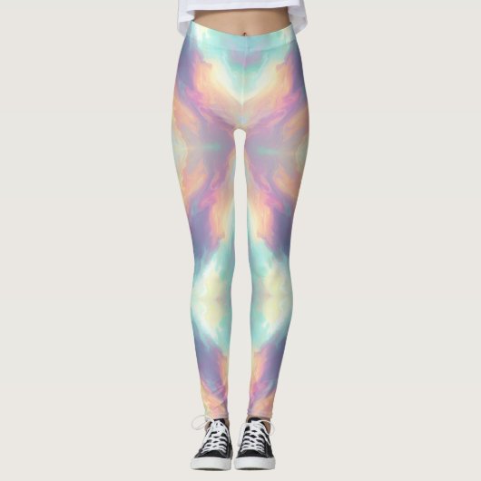 Leggings Pastel Psychedelic Pattern | Iridescent Nebula (Devant)