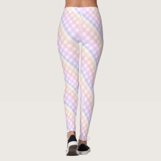 Leggings Pastel Rainbow Checkerboard (Dos)