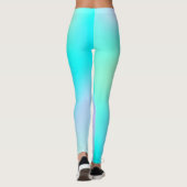 Leggings Pastel Rainbow Colonnes Abstrait Blur Gradient Omb (Dos)