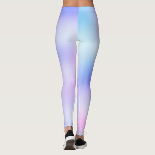 Leggings Pastel Rainbow Colonnes Abstrait Blur Gradient Omb (Dos)
