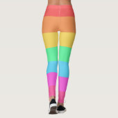Leggings Pastel Rainbow Color Strips Design (Dos)