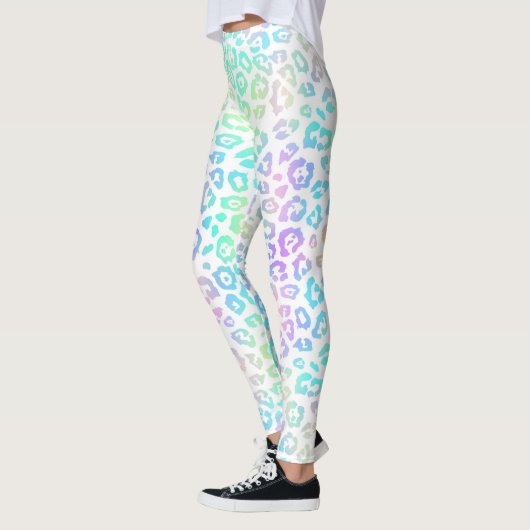 Leggings Pastel Rainbow Leopard Motif (Gauche)