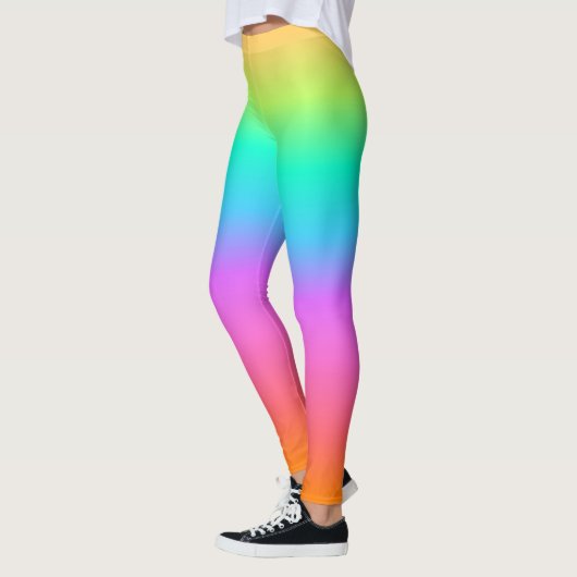 Leggings Pastel Rainbow Ombre Gradient (Gauche)