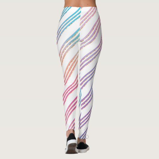 Leggings Pastel Rainbow strié (Dos)