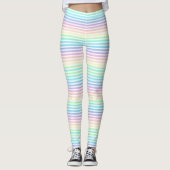 Leggings Pastel Rainbow Stripes (Devant)