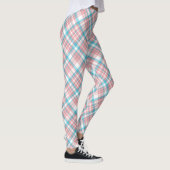 Leggings Pastel rose et bleu plaid (Droite)