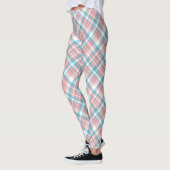 Leggings Pastel rose et bleu plaid (Gauche)