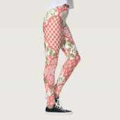 Leggings Pastel Rose Motif à patchwork floral (Droite)