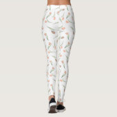 Leggings Pastel Spring Tulip Motif rose et vert (Dos)