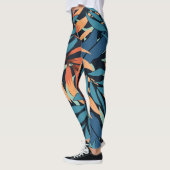 Leggings Pastel Tropical Botanical Abstrait (Gauche)