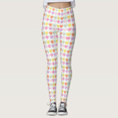 Leggings Pastel Valentine's Day Candy Coeurs de conversatio (Devant)