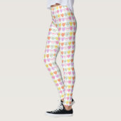 Leggings Pastel Valentine's Day Candy Coeurs de conversatio (Gauche)
