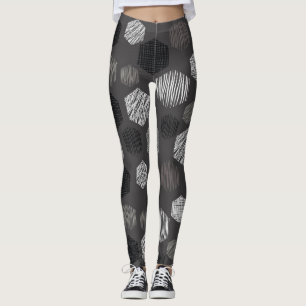 Leggings Pastels géométriques : Motif texturé Vintage.