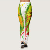 Leggings pastèque Abstraite couleur vive (Dos)