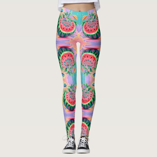 Leggings pastèque colorée (Devant)