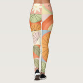 Leggings Pastèque d'été Citrus : Patte géométrique Abstrait (Dos)