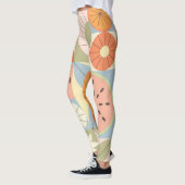 Leggings Pastèque d'été Citrus : Patte géométrique Abstrait (Gauche)