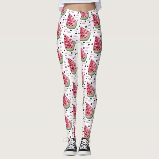 Leggings Pastèque étoile  (Devant)