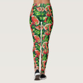 Leggings pastèques, chaux, feuilles de pastèque, petite cha (Dos)