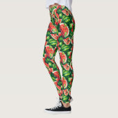 Leggings pastèques, chaux, feuilles de pastèque, petite cha (Gauche)