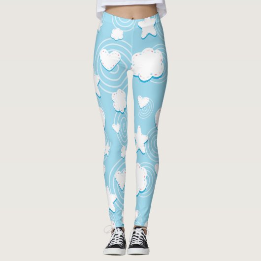 Leggings Patch Coeurs Et Étoiles (Devant)