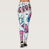 Leggings Patch de mode : Stickers Pop Art. (Dos)
