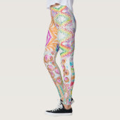 Leggings patchwork Abstrait, motif de teinture à l'aquarell (Gauche)