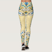 Leggings Patchwork Arabe Floral Texture Vintage (Dos)