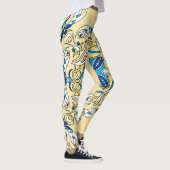Leggings Patchwork Arabe Floral Texture Vintage (Droite)