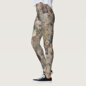 Leggings Patchwork Botanique Rustique Vintage (1) (Gauche)