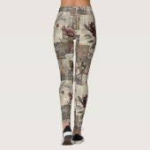 Leggings Patchwork Botanique Rustique Vintage (2) (Dos)