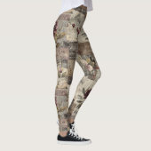 Leggings Patchwork Botanique Rustique Vintage (2) (Droite)