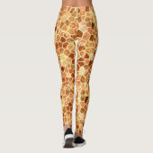 Leggings Patchwork Brown et crème Coblé Terrazo Motif (Dos)