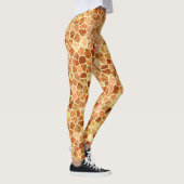 Leggings Patchwork Brown et crème Coblé Terrazo Motif (Droite)
