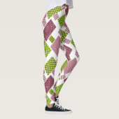 Leggings Patchwork brun vert pois dos blanc (Droite)