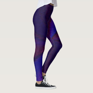 Leggings Patchwork circulaire de dégradé bleu à pourpre