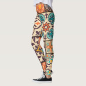 Leggings Patchwork coloré Islam Motifs Carrelage (Gauche)