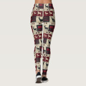 Leggings Patchwork croisé rustique | Folk Holiday Motif (Dos)