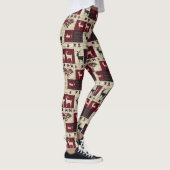 Leggings Patchwork croisé rustique | Folk Holiday Motif (Droite)