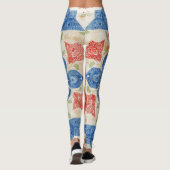 Leggings Patchwork d'art populaire florale américaine vinta (Dos)