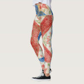 Leggings Patchwork d'art populaire florale américaine vinta (Gauche)