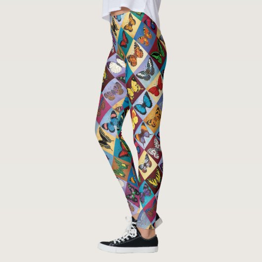 Leggings Patchwork de papillon (Gauche)