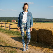 Leggings Patchwork Denim