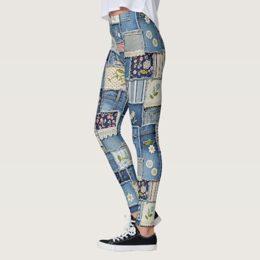 Leggings Patchwork Denim (Gauche)
