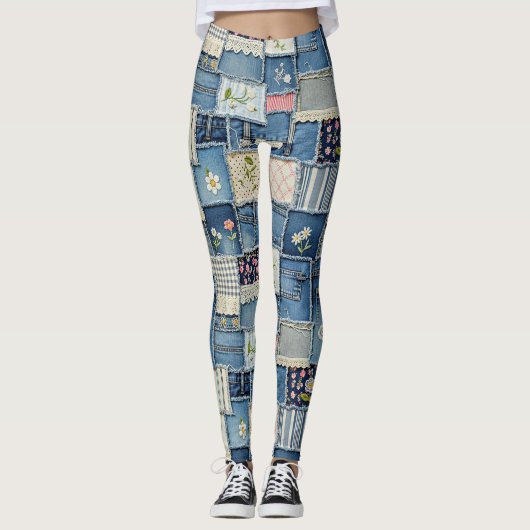 Leggings Patchwork Denim (Devant)