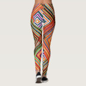 Leggings Patchwork Design avec Carrés aztèques. (Dos)